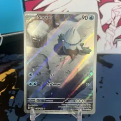 Pokemon TCG Mega Evolutions Base Set Foil Illustration Rare #140 Snover - Image 1