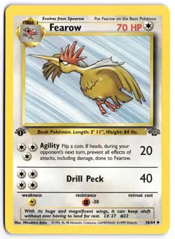 Pokemon 1st Edition Fearow Uncommon Jungle 36/64 NM - Image 1