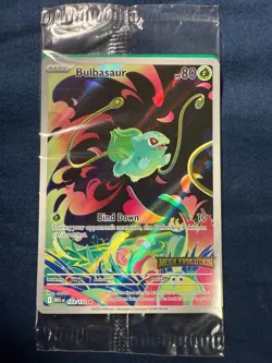 Bulbasaur Mega Evolution 133/132 Sealed Black Star Promo Stamped Pokemon TCG - Image 1