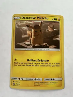 Detective Pikachu - SM194 - Pokemon Sun Moon Black Star Promo Holo Rare - NM - Image 1