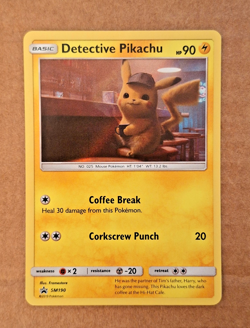 Pokemon TCG Detective Pikachu SM190 Sun & Moon Black Star Promo Holo NM/Mint - Image 1