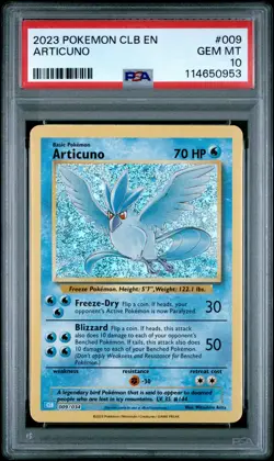 2023 POKEMON CLASSIC BLASTOISE & SUICUNE EX DECK #009 ARTICUNO PSA 10 - Image 1