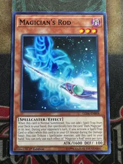 ( MAGICIAN'S ROD ) - Common - LED6-EN008 - 1st - NM - Yu-Gi-Oh Magical Hero - Image 1