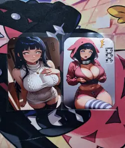 Hinata Hyuga Naruto Waifu Anime Custom Art Trading Card - Image 1