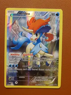 Keldeo XY118 XY Black Star Promo Full Art Holo Card Pokemon Rare LP NM - Image 1