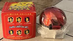 Pokemon Pikachu Limited Edition 23k Gold Plated Trading Card & Pokeball Sealed - Image 2