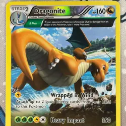 Dragonite 52/108 Reverse Holo XY Roaring Skies Pokemon Card 2015 MP/Small Crease - Image 2