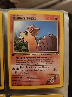 Pokemon TCG Blaine's Vulpix 1st Edition Non-Holo Card 65/132 Gym Heroes - Image 1