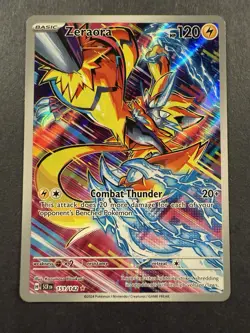 Pokemon TCG Zeraora 151/142 Stellar Crown Holo Card Illustration Rare Full Art - Image 1