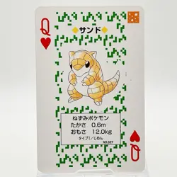 Sandshrew Pokemon Playing Card Poker Card Vintage Japan Limited #597 - Image 1