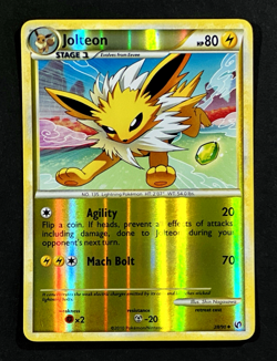 2010 Pokemon JOLTEON Undaunted REVERSE HOLO Foil HeartGold SoulSilver Card 28/90 - Image 2