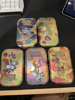 Pokemon Scarlet & Violet 151 Mini Tins Lot Opened w/ Coin + Art Card *NO PACKS* - Image 1