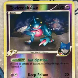 Toxicroak G 40/127 Lv. 40 Reverse Holo Rare Platinum Base Set Pokemon Card LP - Image 2