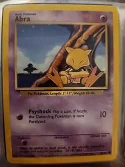 ABRA 43/102 Basic Base Set Pokemon Card - Image 1