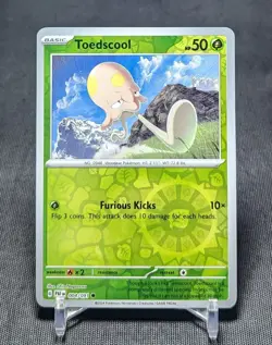 Toedscool Common Reverse Holo Grass 2024 PALDEAN FATES Pokemon Card 004/091 - Image 1