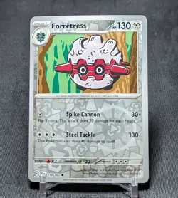Forretress Uncommon Reverse Holo Metal Temporal Forces Pokemon TCG Card 110/162 - Image 1