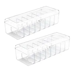 2Pcs Trading Card Storage Box, Card Storage Box Plastic, Trading Card Case4518 - Image 1