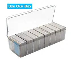 2Pcs Trading Card Storage Box, Card Storage Box Plastic, Trading Card Case4518 - Image 2
