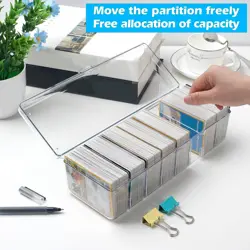 2Pcs Trading Card Storage Box, Card Storage Box Plastic, Trading Card Case4518 - Image 3