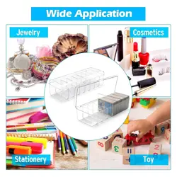2Pcs Trading Card Storage Box, Card Storage Box Plastic, Trading Card Case4518 - Image 4