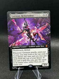 Gwenom Remorseless 0256 Regular ( Extended Art ) 0256 Marvel Spider-Man MTG - Image 1
