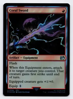 Coral Sword [0134] FIN Uncommon Foil [MTG Card English] - Image 1
