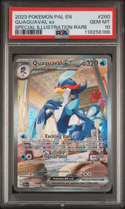 2023 POKEMON PAL EN-PALDEA EVOLVED SPECIAL ILLUSTRATION RARE QUAQUAVAL EX PSA 10 - Image 1