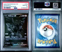 PSA 10 Reshiram Zekrom Sequential Set EN-Black Bolt White Flare Pokemon 2025 - Image 5
