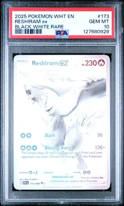 PSA 10 Reshiram Zekrom Sequential Set EN-Black Bolt White Flare Pokemon 2025 - Image 2