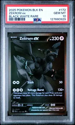 PSA 10 Reshiram Zekrom Sequential Set EN-Black Bolt White Flare Pokemon 2025 - Image 3