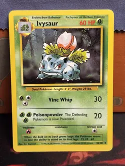 Ivysaur 30/102 Base Set Non Holo Uncommon Pokemon TCG 1999 - Image 1
