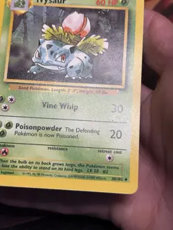Ivysaur 30/102 Base Set Non Holo Uncommon Pokemon TCG 1999 - Image 4
