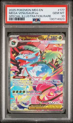 2025 POKEMON MEGA EVOLUTION SPECIAL ILLUSTRATION RARE MEGA VENUSAUR EX PSA 10 - Image 1