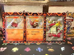 Pokemon Promo Shiny Skeledirge Crocalor Fuecoco in Display SVP 079/080/081 - Image 1
