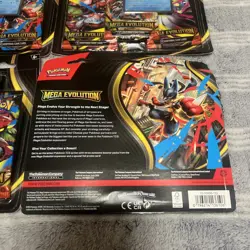 Lot Of 9 Pokemon TCG Mega Evolution 3 Pack Blister - FREE SHIPPING - Image 3