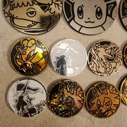 Lot Of 49 Pokemon Coins - Regular And Jumbo Charizard Mewtwo Mew Pikachu Eevee - Image 2