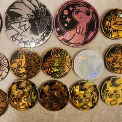 Lot Of 49 Pokemon Coins - Regular And Jumbo Charizard Mewtwo Mew Pikachu Eevee - Image 3