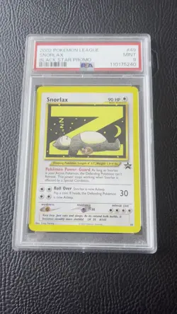 Pokemon 2002 League Promo Black Star #49 Snorlax PSA 9 Mint - Image 2