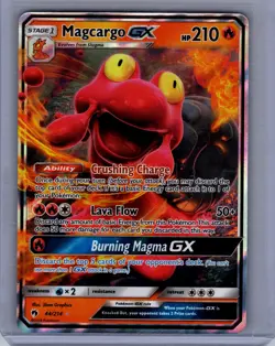 Pokemon SM - Lost Thunder #44/214 Magcargo GX Near Mint or Better - Image 1