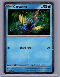 Pokemon SV: Scarlet & Violet Promo Cards #093 Carvanha Near Mint or Better - Image 1
