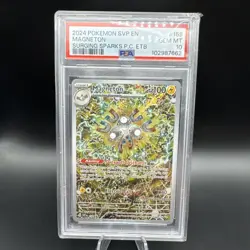 2024 POKEMON SVP SURGING SPARKS POKEMON CENTER ETB PROMO #159 MAGNETON PSA 10 - Image 1