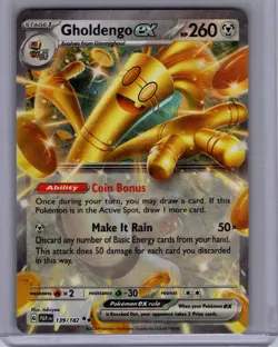Pokemon SV04: Paradox Rift #139/182 Gholdengo ex Near Mint or Better - Image 1