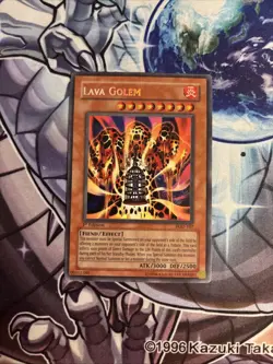 (48) Yugioh Lava Golem PGD-107 Secret Rare 1st Ed LP - Image 1