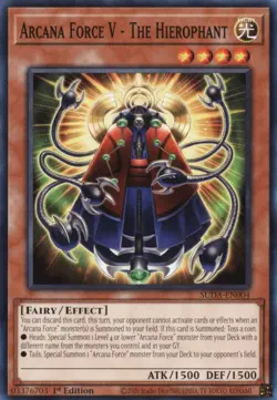 Yugioh - Arcana Force V - The Hierophant - Common - SUDA-EN004 - NM - English - Image 1