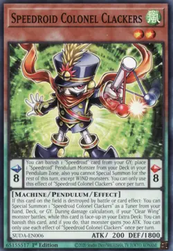 Yugioh - Speedroid Colonel Clackers - Common - SUDA-EN006 - NM - English - Image 1