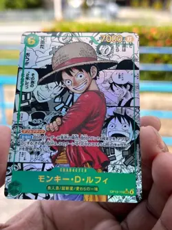 Luffy OP13-118 SEC Manga Alt Art Carrying on His Will One Piece Card Japanese - Image 2