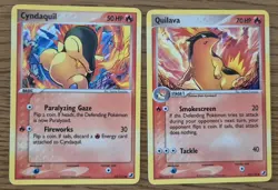 Pokemon Cards Cyndaquil Quilava Set Ex Unseen Forces /115 Rare - Image 1
