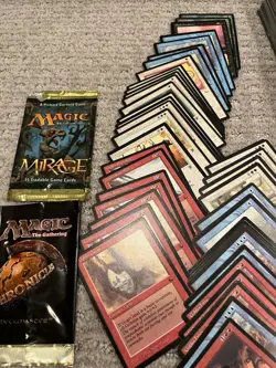 MEGA MTG Vintage Lot 1000+ Cards Dark Ice Age Chronicles 4th Rares EMPTY PACKS - Image 3