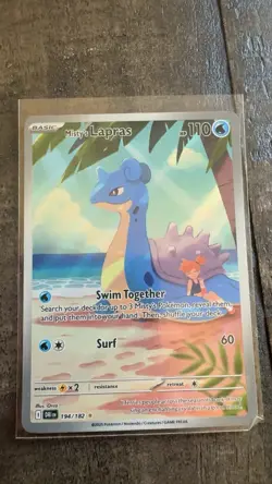 Pokemon TCG Destined Rivals Misty's Lapras Full Art Card 194/182 - Image 1