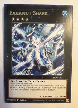 Bahamut Shark LED9-EN011 Yu-Gi-Oh! Card Rare NM 1st Edition Duels From The Deep - Image 1